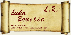 Luka Ravilić vizit kartica